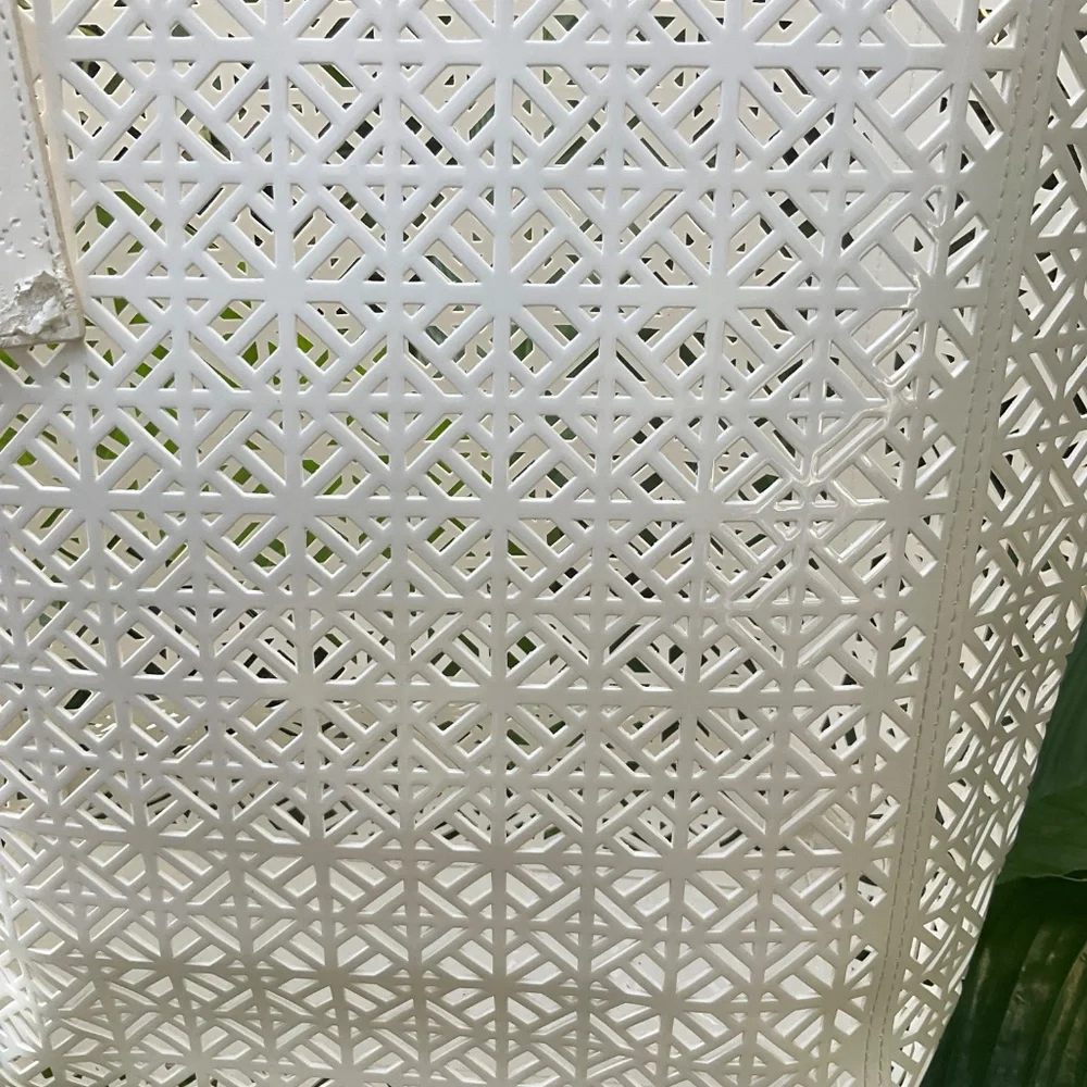 Tory Burch White Laser Cut PVC Tote